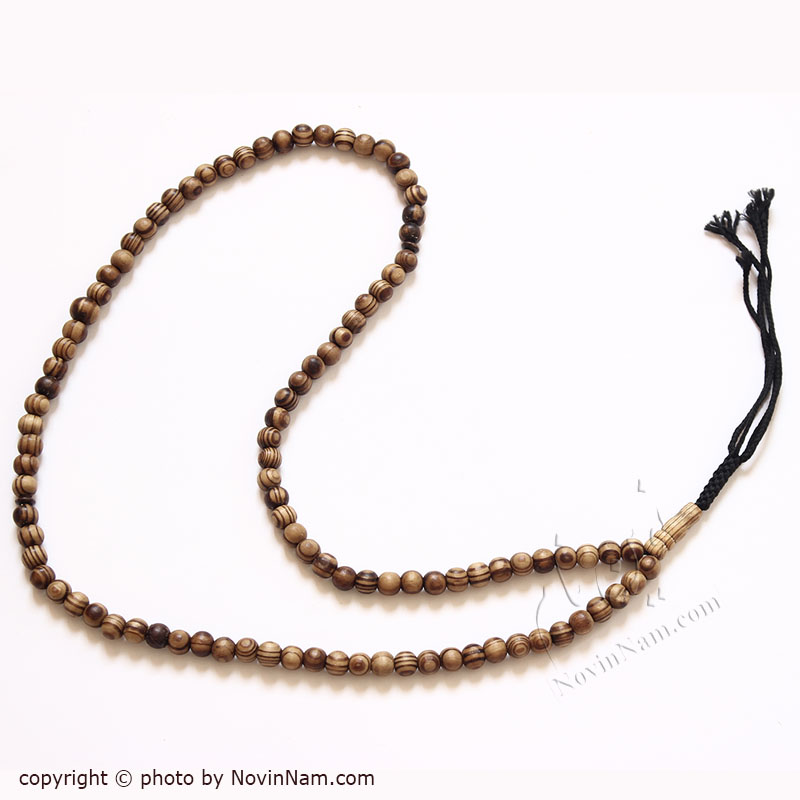 تسبیح چوبی دانه متوسط 100 تایی