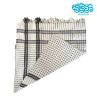 چفیه نخی سفیدرنگ طرح ایرانی کدs100