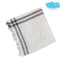 چفیه نخی سفیدرنگ طرح ایرانی کدs100