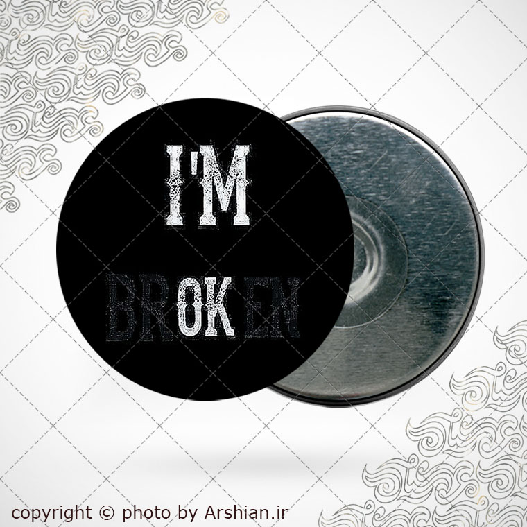 پیکسل آهنربایی دلنوشته Im broken