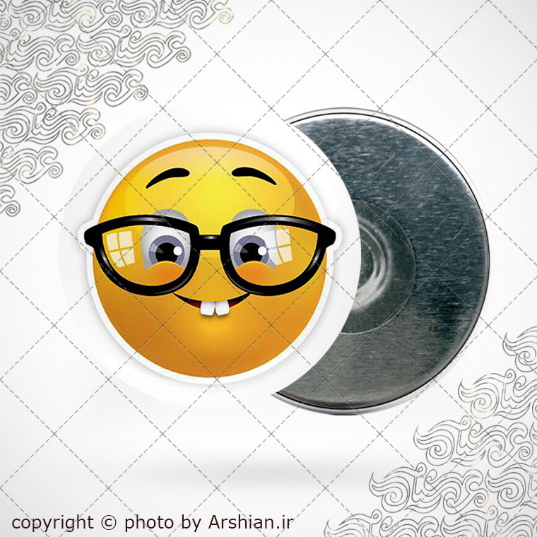 پیکسل آهنربایی ایموجی nerd