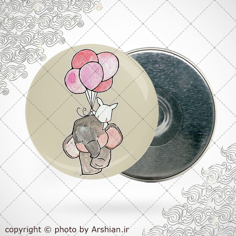 پیکسل آهنربایی طرح کودکانه فیل