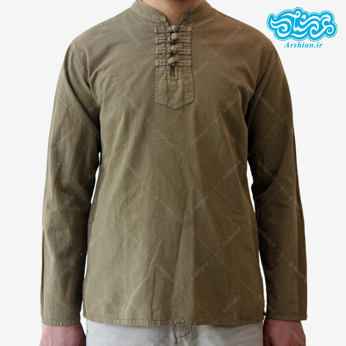 پیراهن الیاف طبیعی طرح گره ای مدل sa001