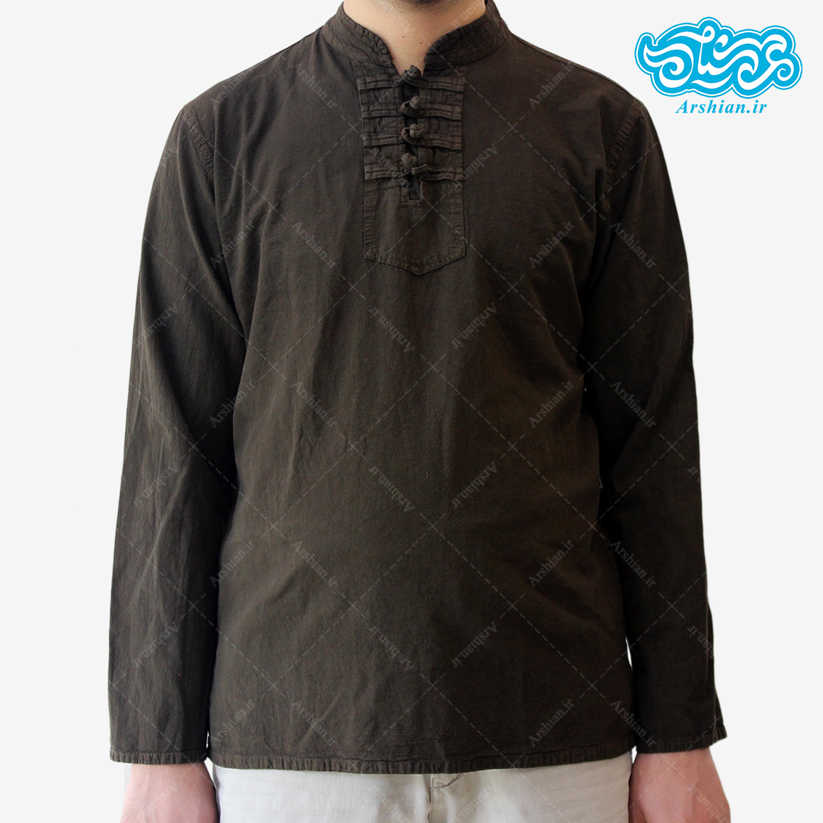 پیراهن الیاف طبیعی طرح گره ای مدل gha001