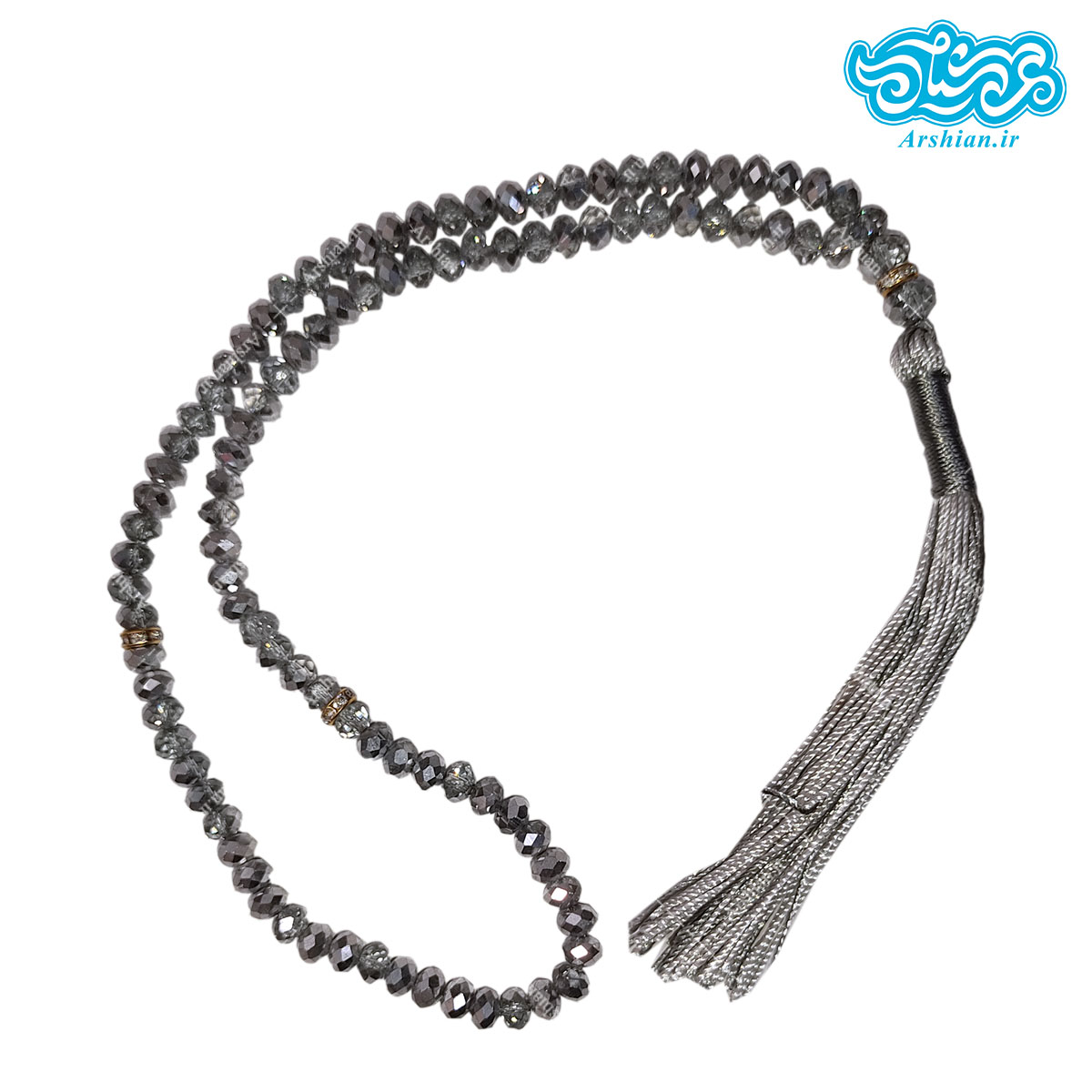 تسبیح 100 تایی کریستال ریشه دار نمره 6