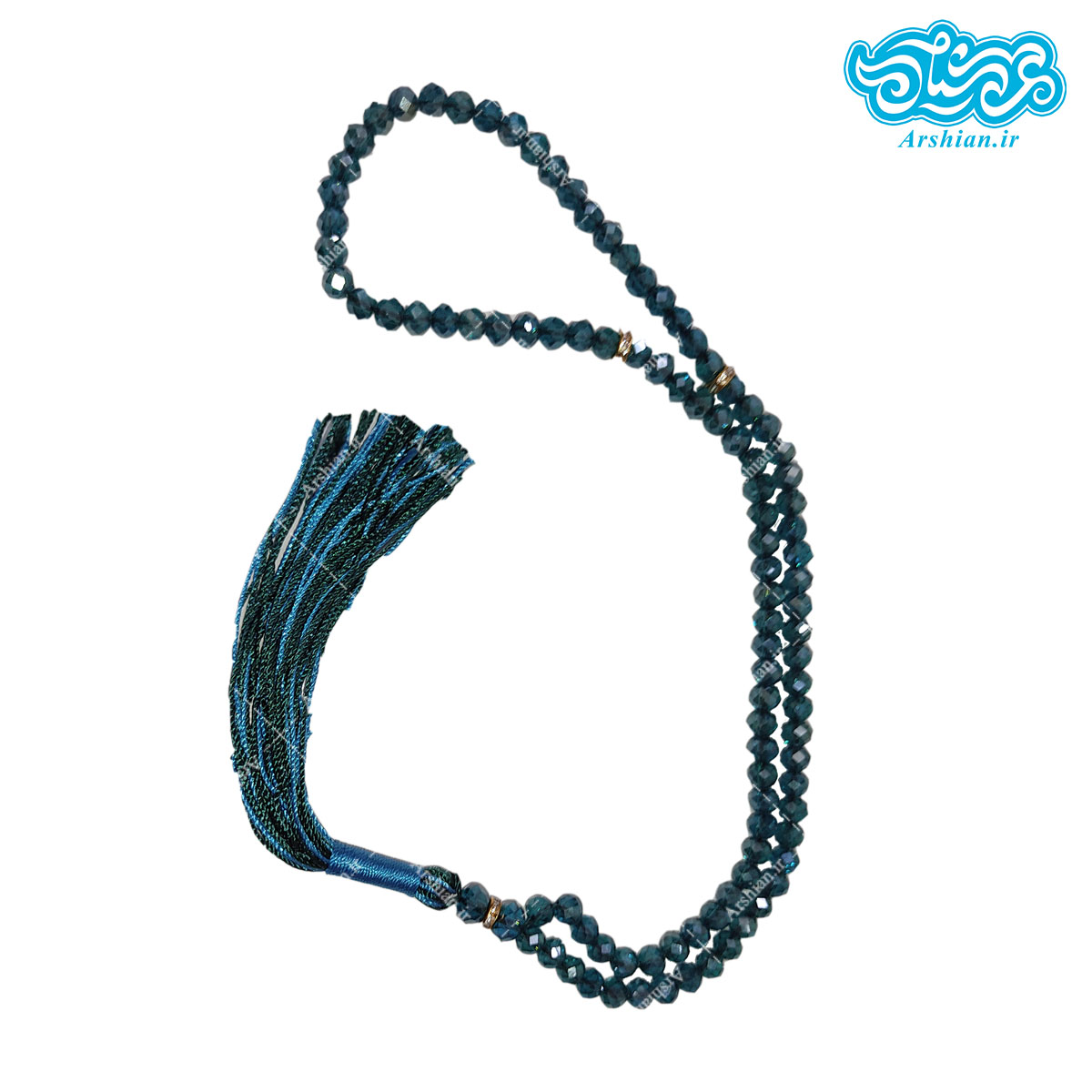 تسبیح 100 تایی کریستال ریشه دار نمره 6