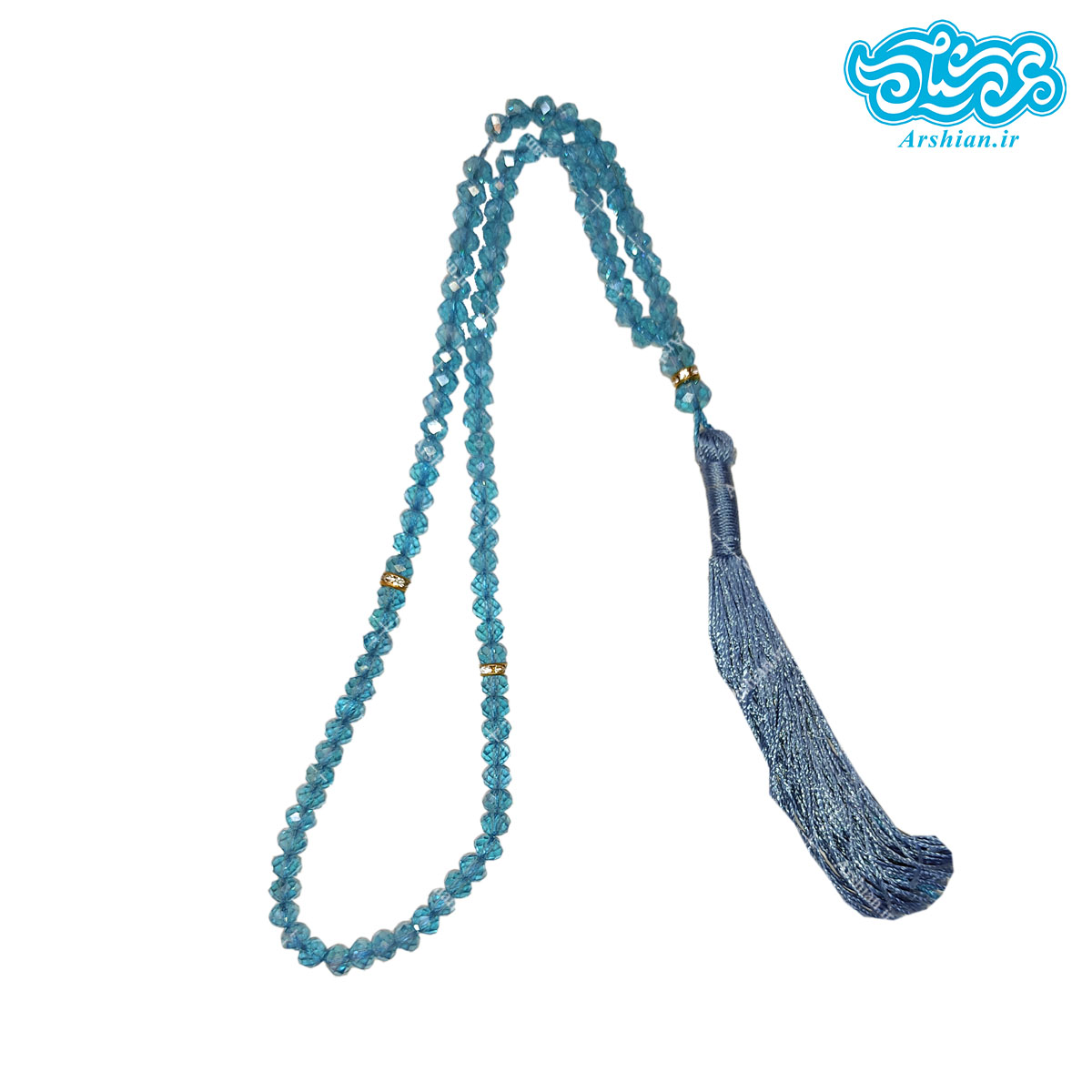 تسبیح 100 تایی کریستال ریشه دار نمره 6