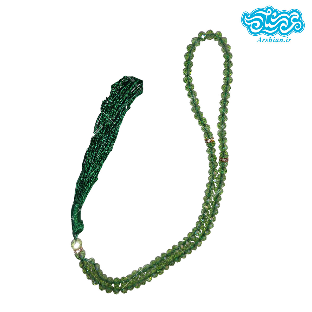 تسبیح 100 تایی کریستال ریشه دار نمره 6