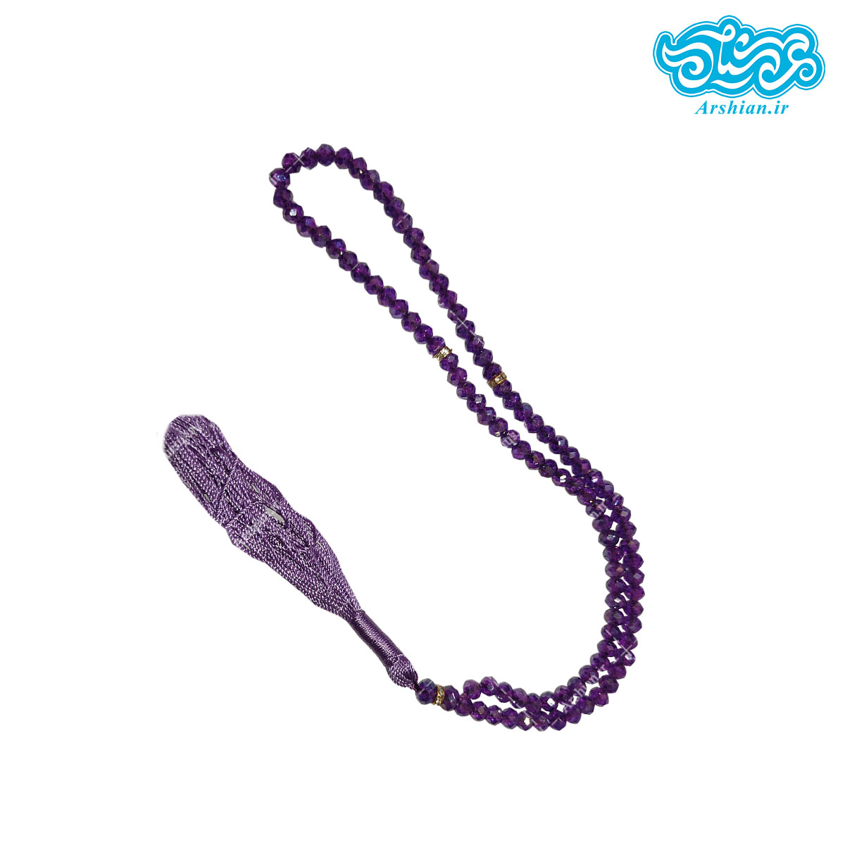 تسبیح 100 تایی کریستال ریشه دار نمره 6