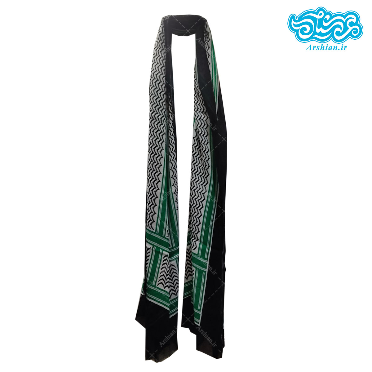 شال طرح عربی مدل فلسطینی سبز