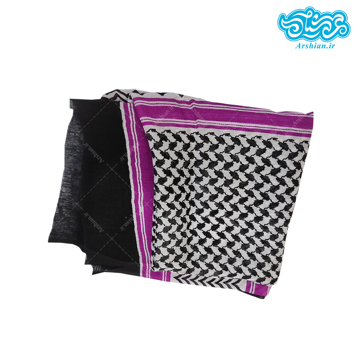 شال طرح عربی مدل فلسطینی بنفش