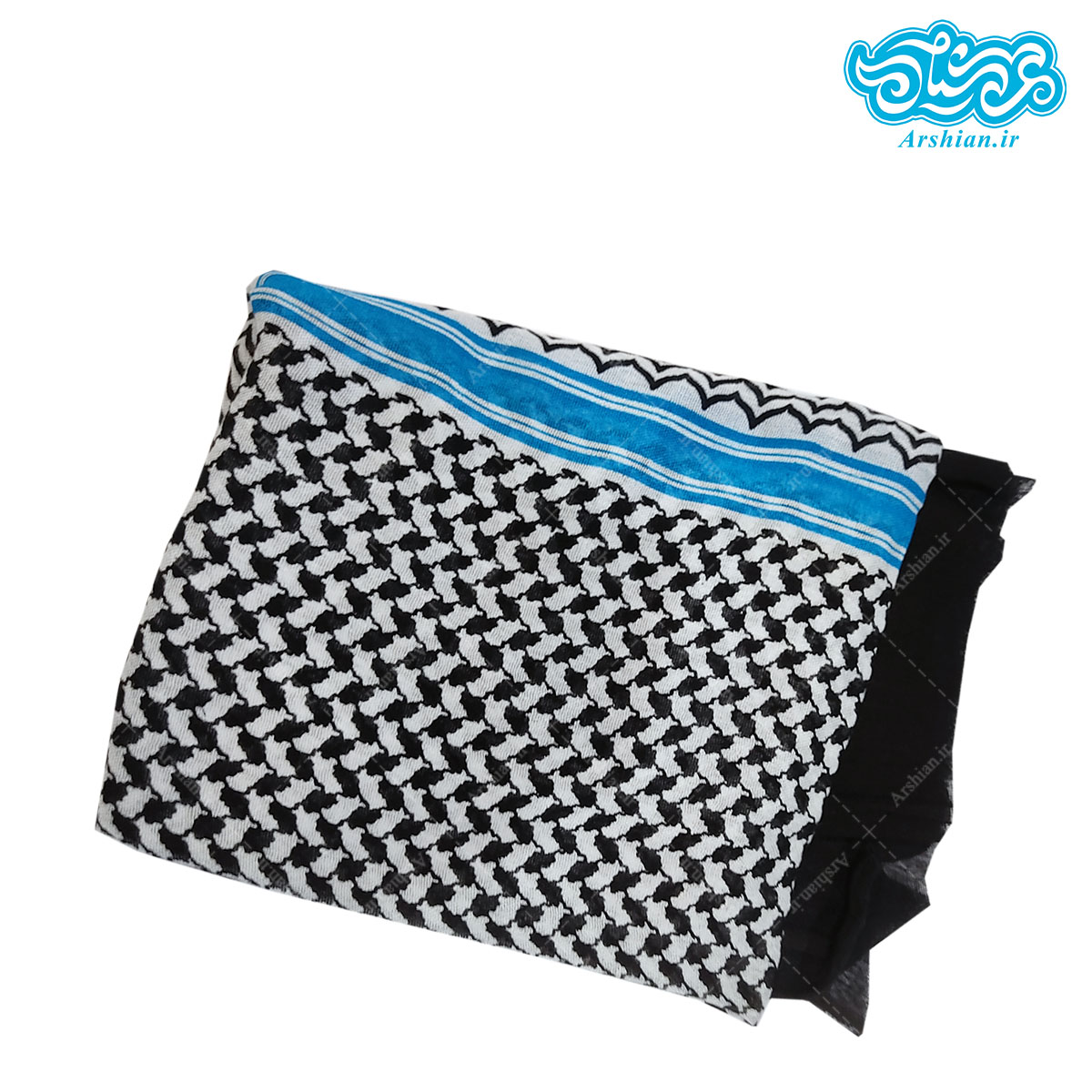 شال طرح عربی مدل فلسطینی آبی