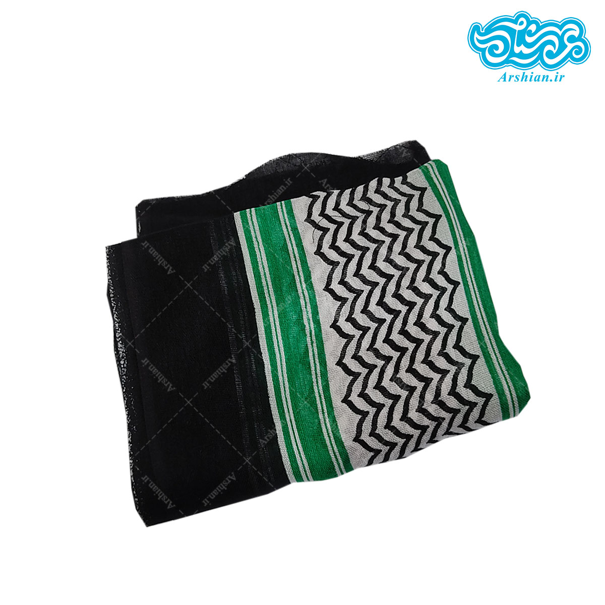 شال طرح عربی مدل فلسطینی سبز