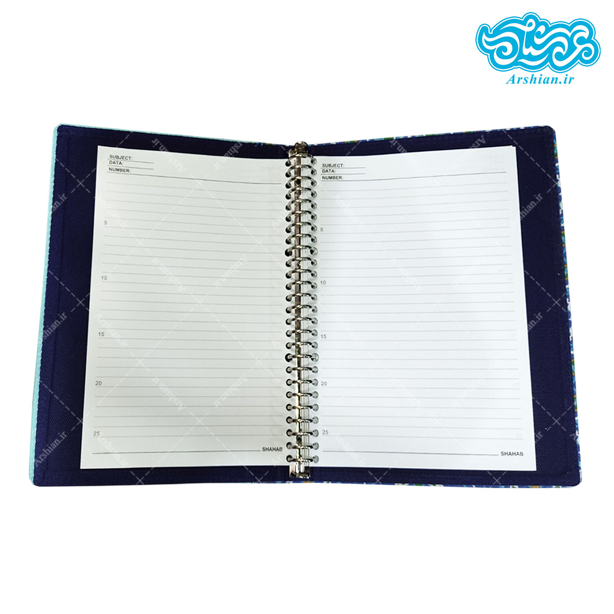 کلاسور26حلقه با روکش مخمل کد003