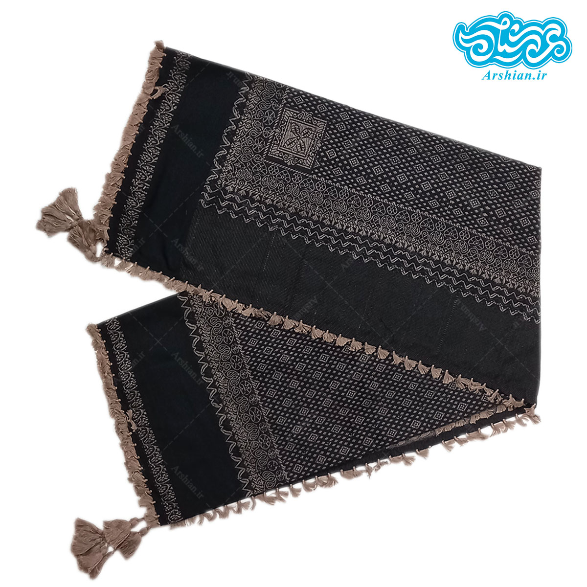 چفیه عمانی رنگ بادمجانی روشن کد 004