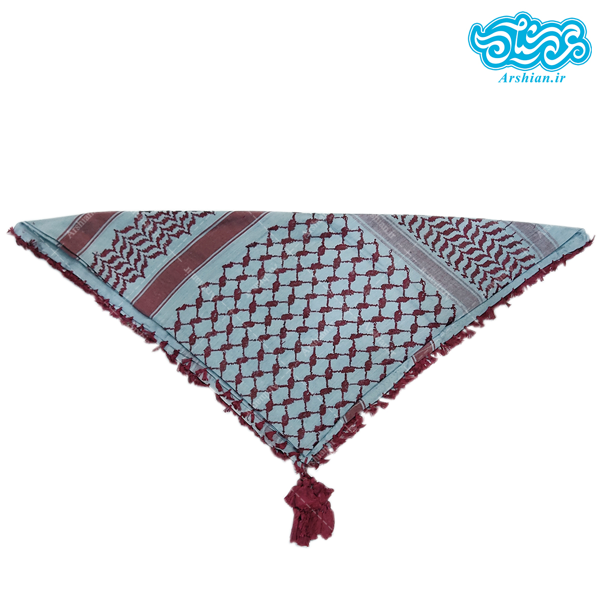 چفیه عربی طوسی قرمز کد 015