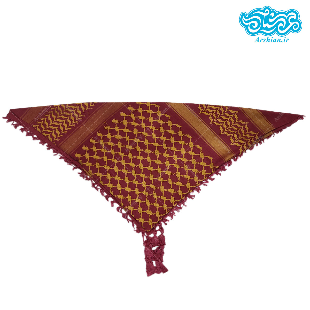 چفیه عربی قرمز خردلی کد 011