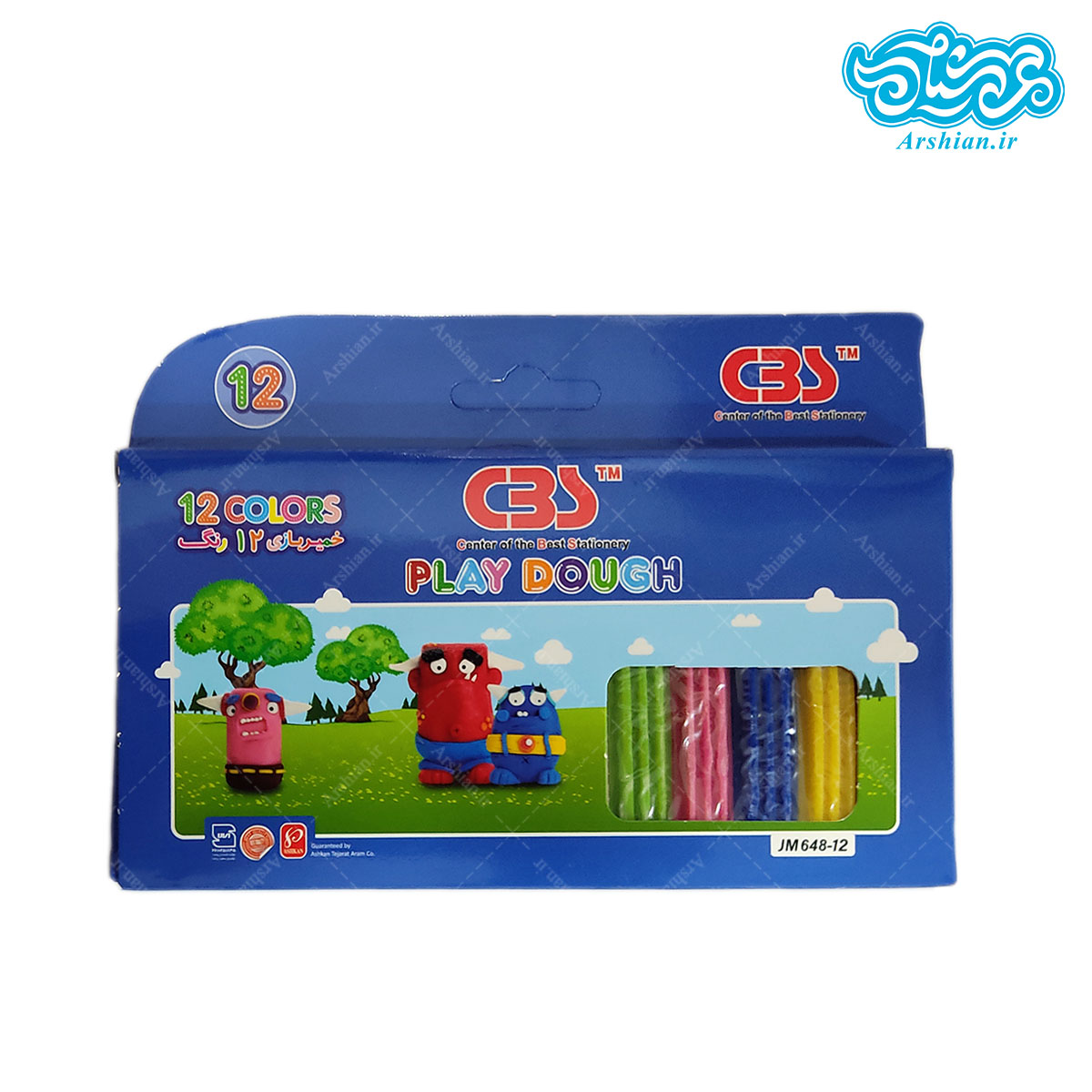خمیر 12 رنگ مقوایی سی بی اس
