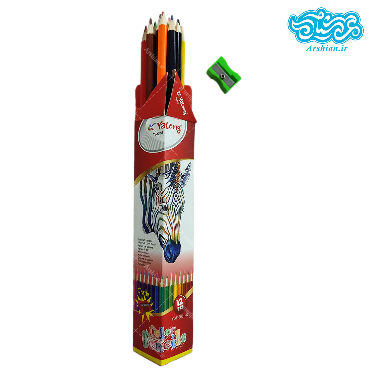 مداد رنگی 12 رنگ یالونگ
