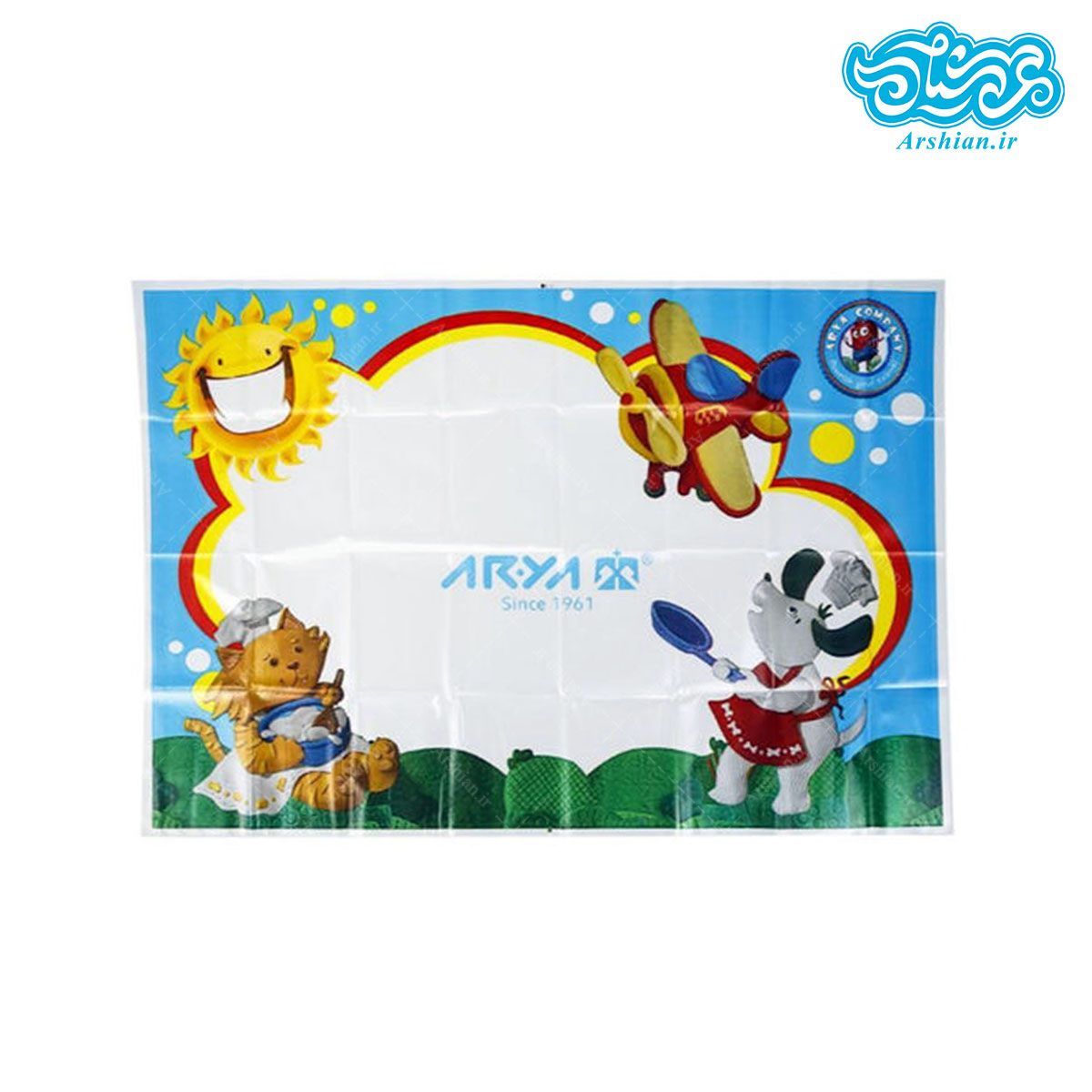 خمیر بازی سطلی ۱۰ رنگ آریا، شامل ۱۰ رنگ خمیر ۲۲ گرمی، ۳ عدد ابزار پلاستیکی، ۲ عدد قالب، ۳ عدد شابلون، وردنه کوچک، ۳ عدد شابلون، سفره، ۱ حلقه CD آموزشی خلاقیت با محصولات آریا، ۱ عدد قیف فشاری جهت فرم دهی خمیر توسط سه شابلون با ۱۲ طرح مختلف می باشد. این خمیر بازی با هدف افزایش میزان خلاقیت کودکان طراحی شده و حتی در محیط باز هم خشک نمی شود.