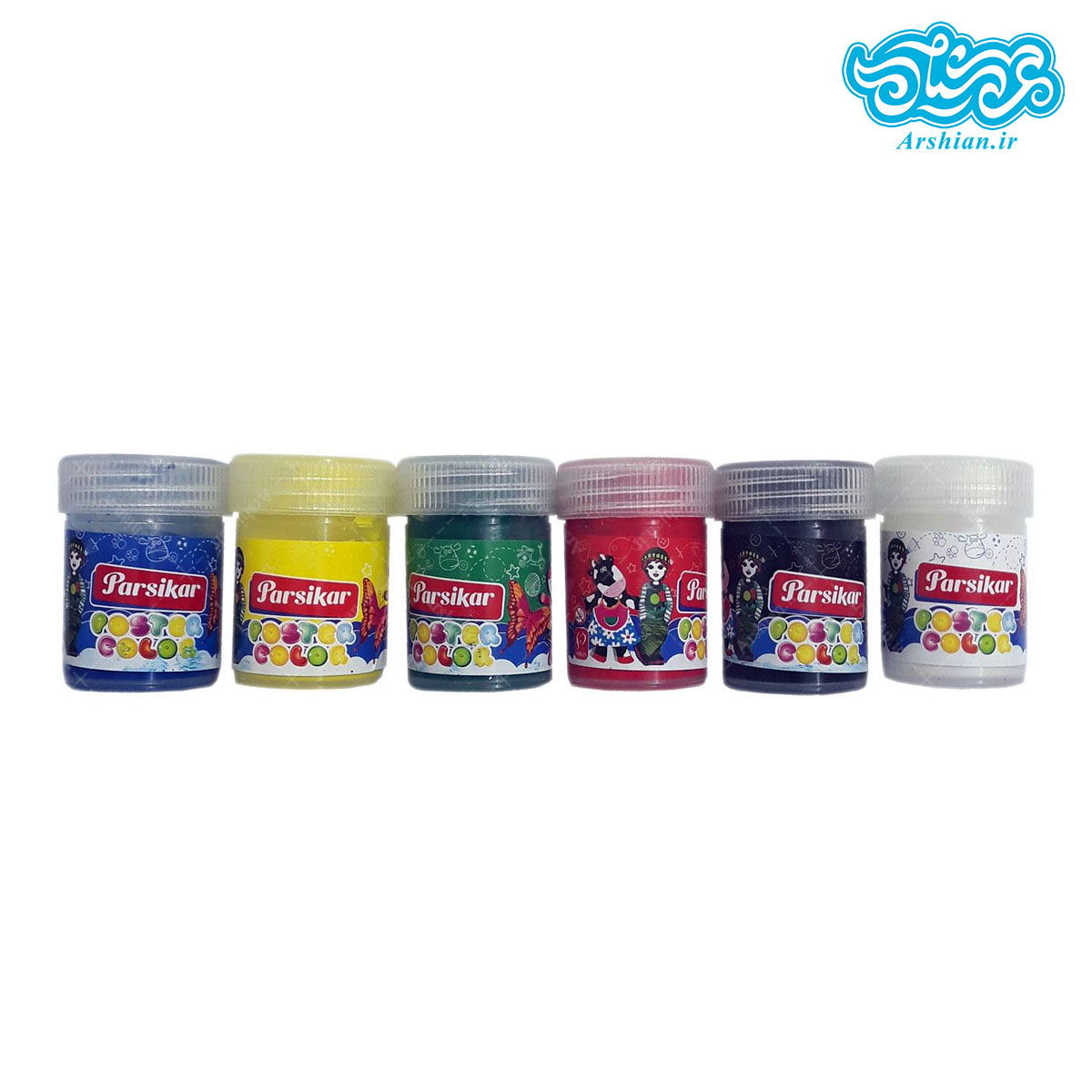 گواش 6 رنگ پارسیکار کد JM607