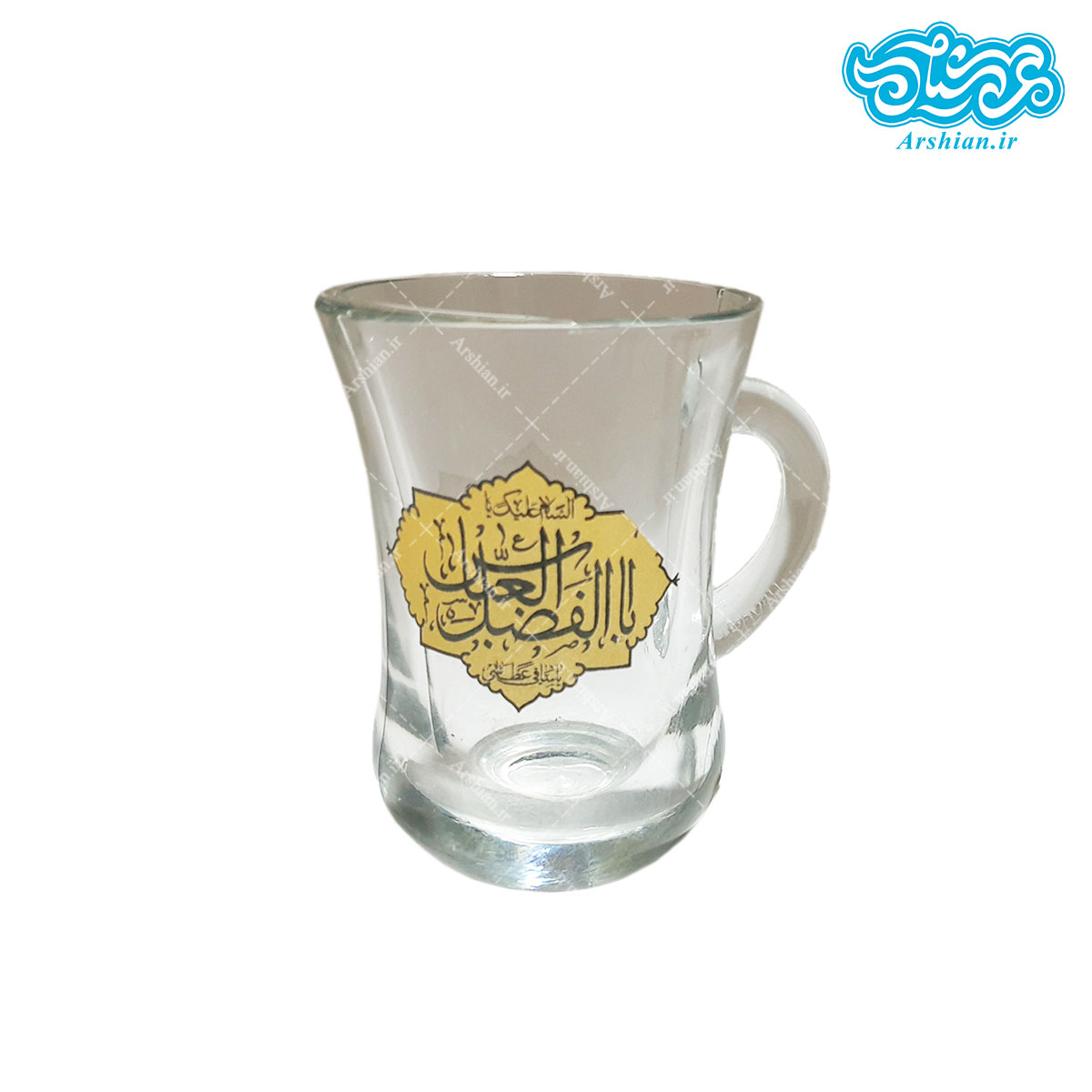 استکان دسته دار گلجام باطرح یاابالفضل العباس (بسته 6 عددی)