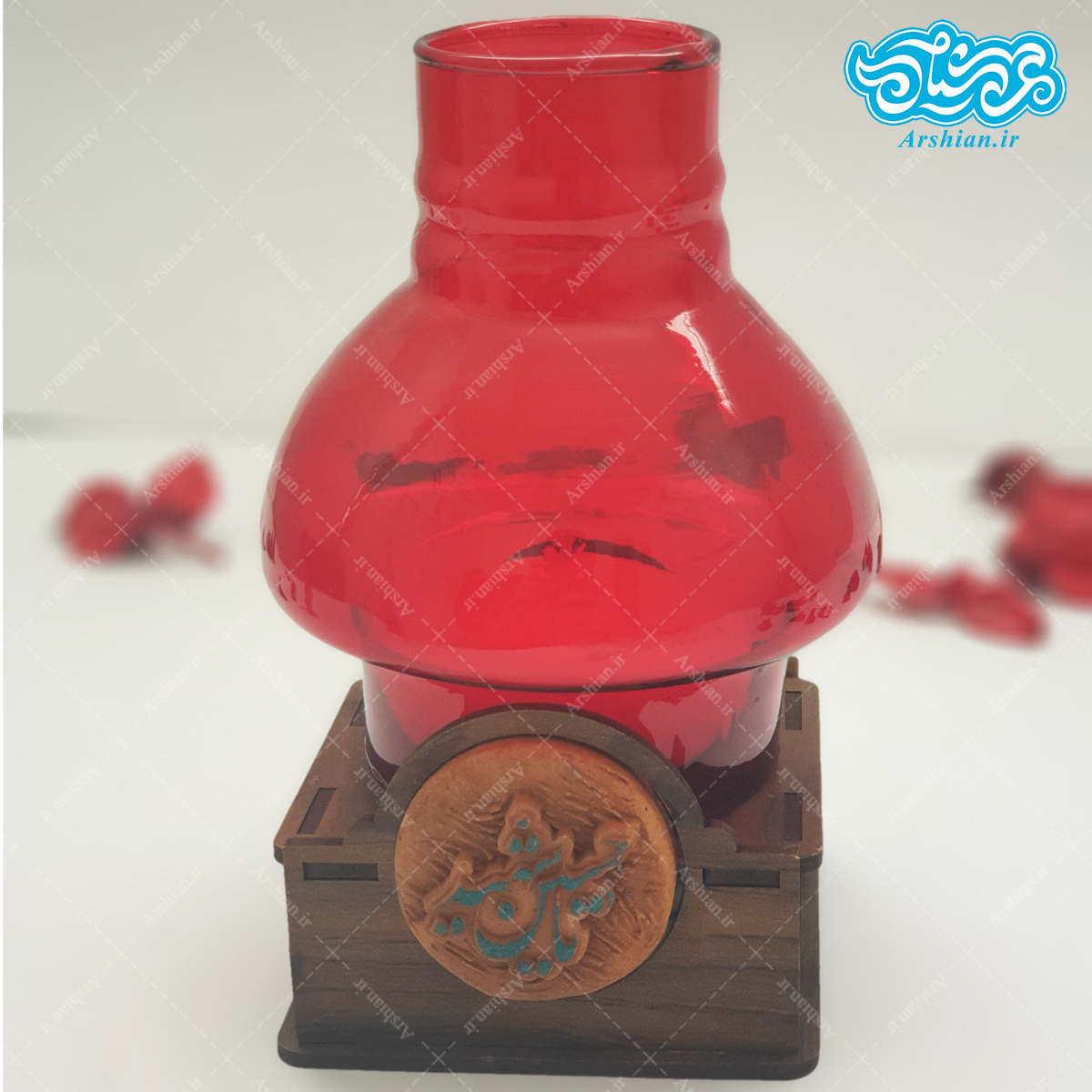 فانوس شمعی با ذکر سفالی