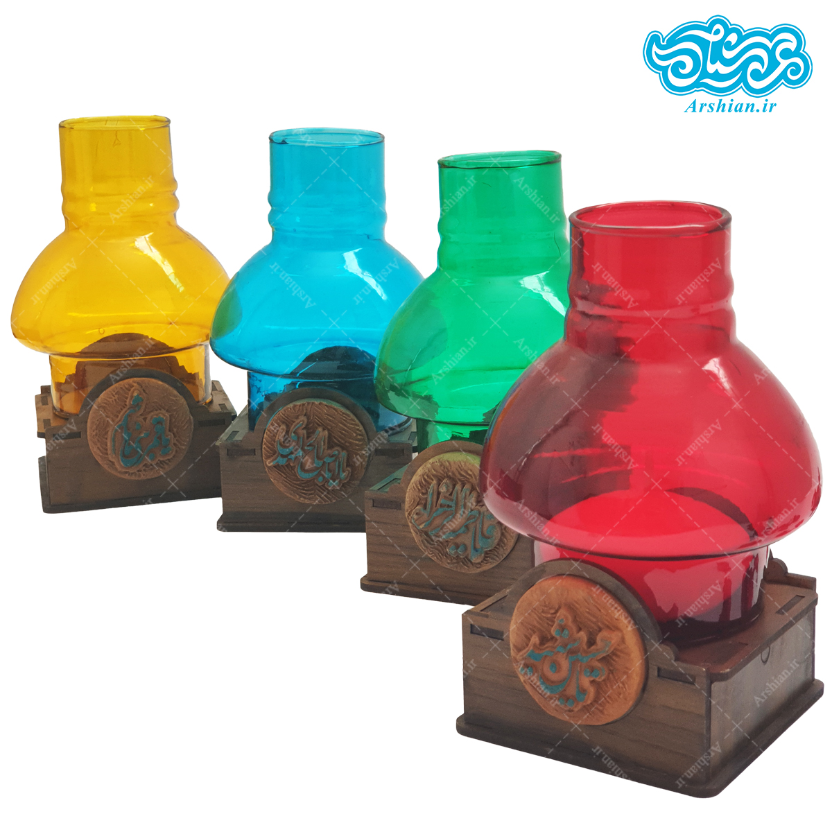 فانوس شمعی با ذکر سفالی