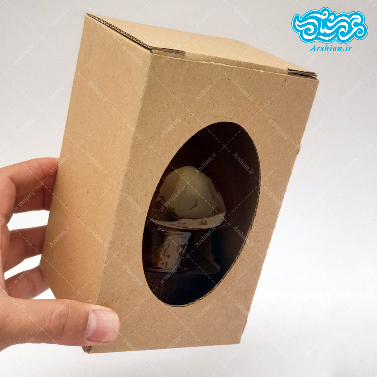 فانوس شمعی با ذکر سفالی