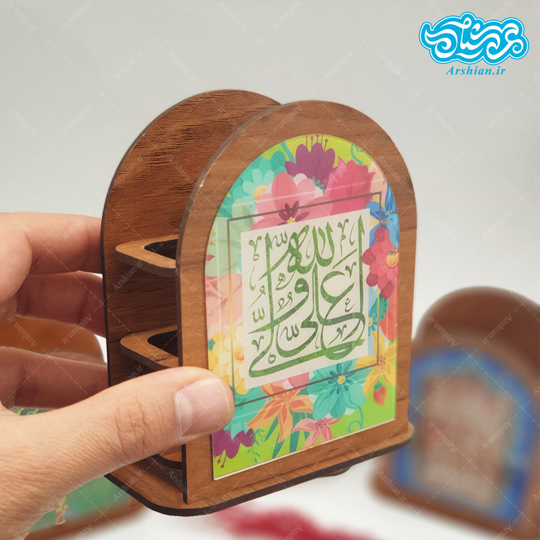 جاقلمی چوبی دوطرفه باطرح های علوی