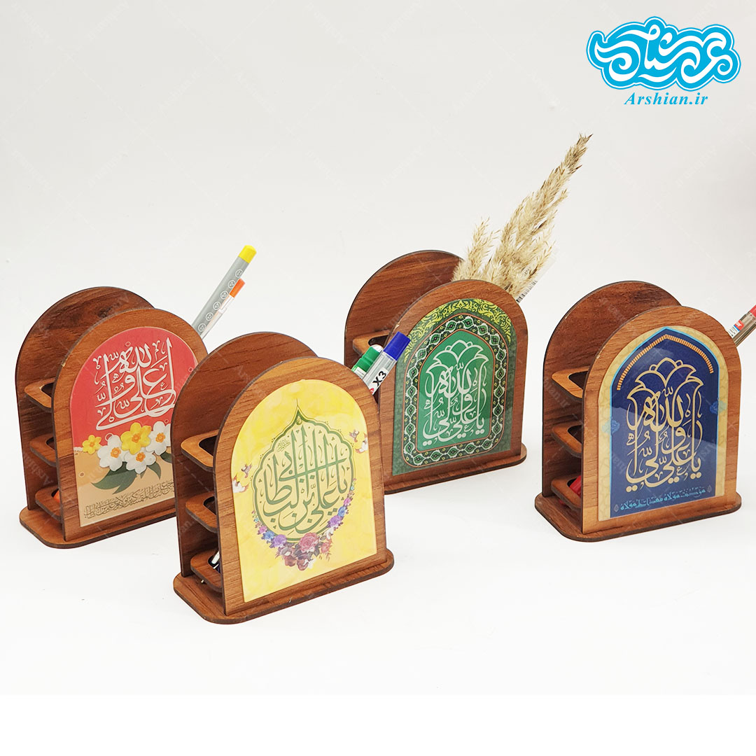 جاقلمی چوبی دوطرفه باطرح های علوی