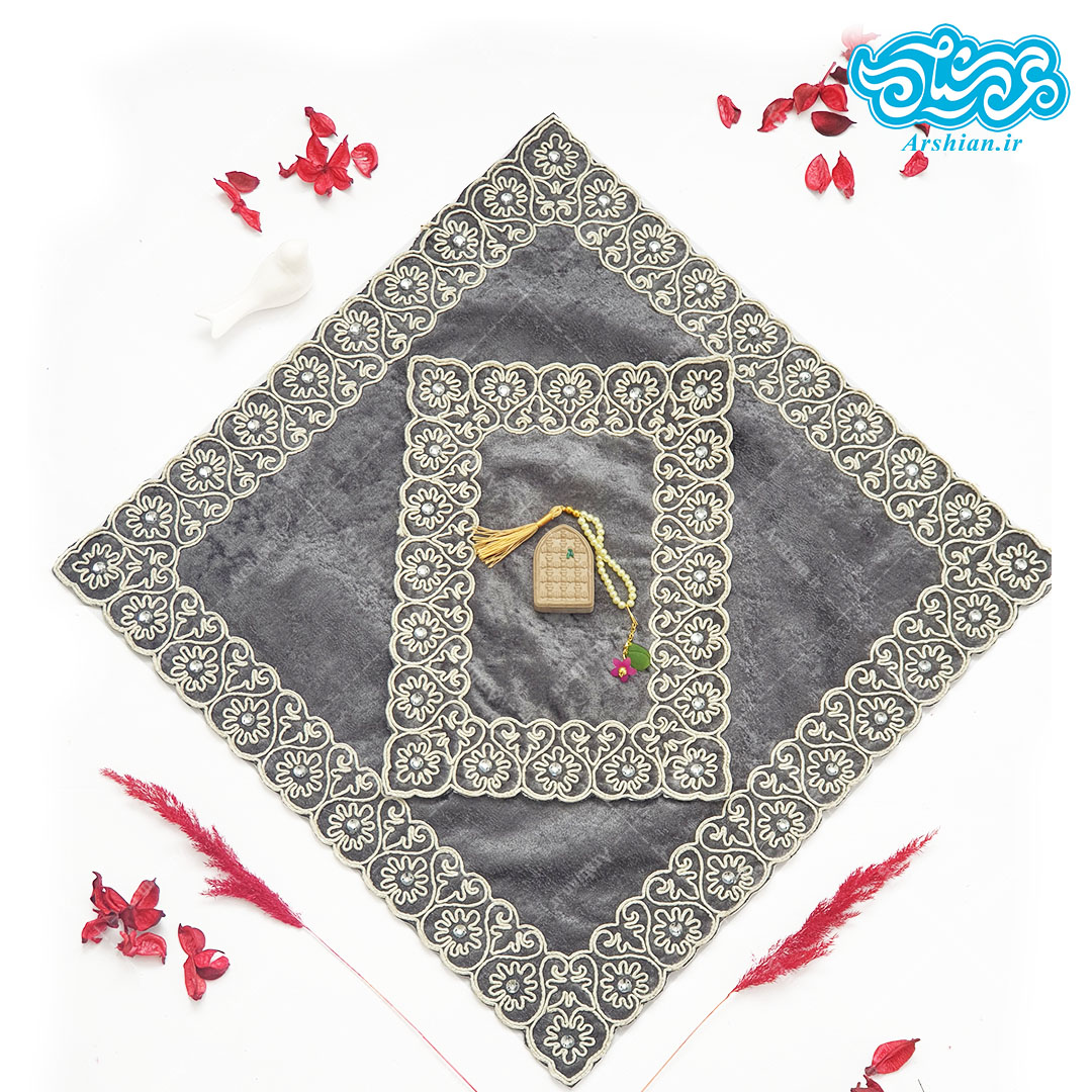 جانماز مخمل برمه اعلا دو تکه (47 سانتی متر)