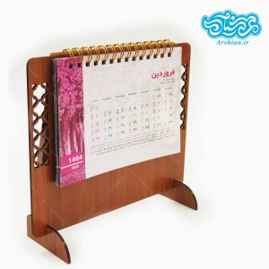 تقویم رومیزی چوبی 1404 مدل ایستاده