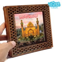 قاب کاشی دور مشبک با طرح ایوان طلای نجف کد al107