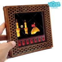 قاب کاشی دور مشبک با طرح گنبد امام حسین (ع) کد h517