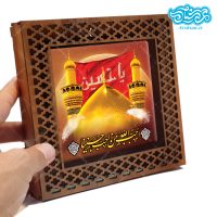 قاب کاشی دور مشبک با طرح گنبد امام حسین (ع) کد h519