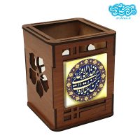 جاقلمی چوبی با کاشی طرح من کنت مولاه فهذا علی مولاه کد jal109