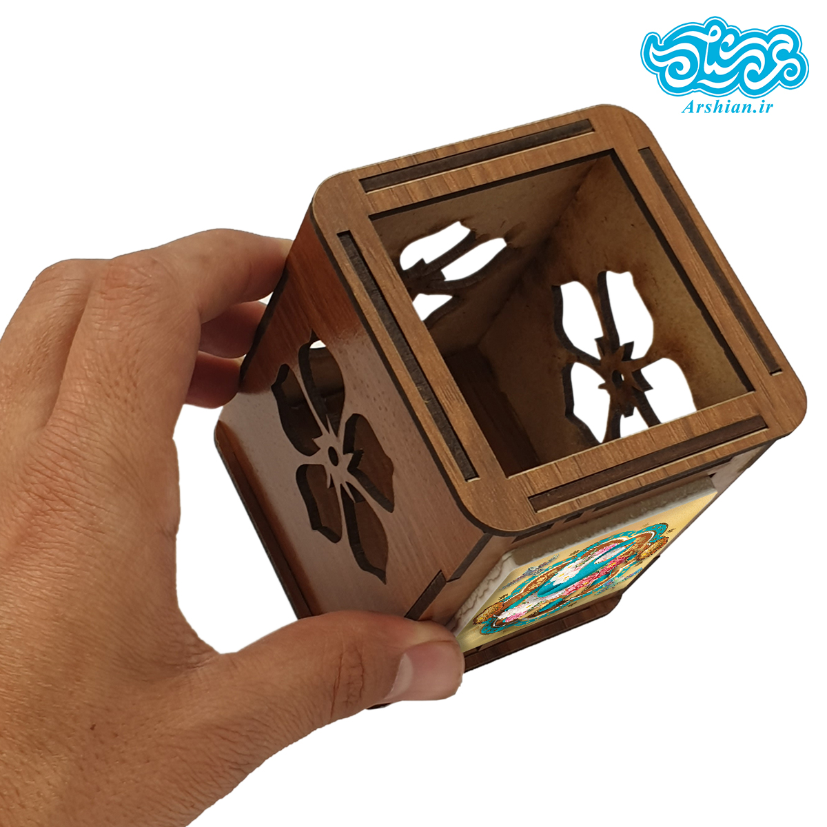 جاقلمی چوبی با کاشی طرح علی کد jal114