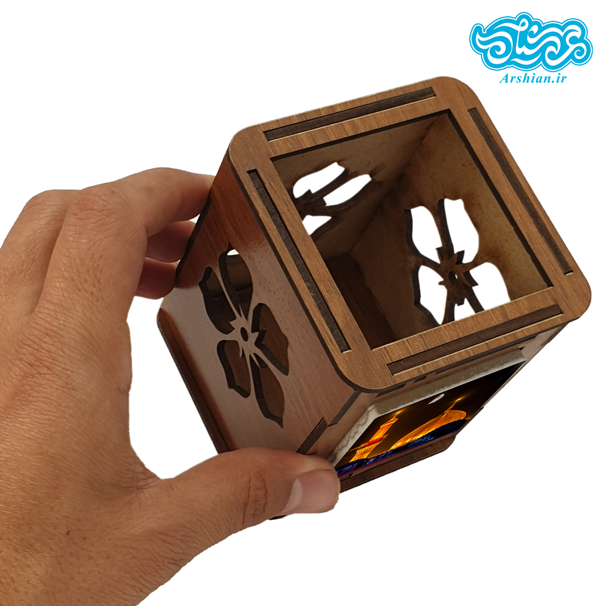 جاقلمی چوبی با کاشی گنبد امام حسین (ع) کد jh507