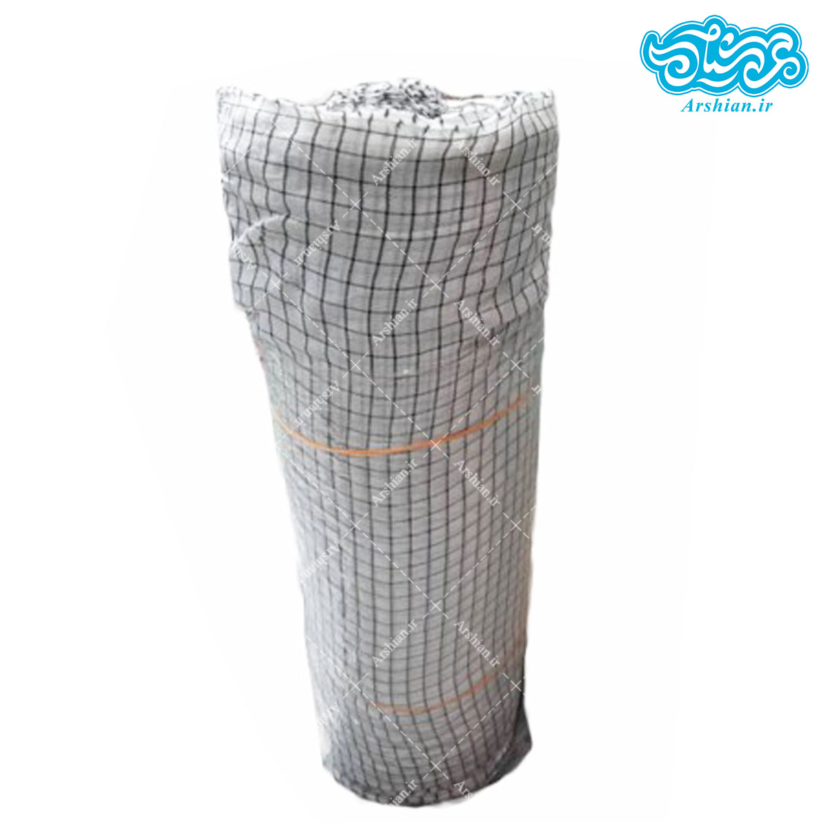 چفیه معمولی سفیدرنگ متری طرح ایرانی(خطوط ساده مربعی)