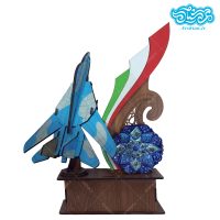 تندیس چوبی جنگنده F14 با بشقاب مینا کد 022