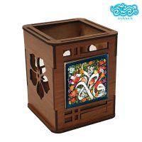 جاقلمی چوبی با کاشی طرح گلستان فاطمه (س) کد jf301