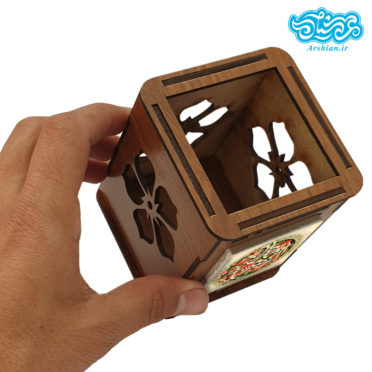 جاقلمی چوبی با کاشی طرح فاطمه الزهرا (س) کد jf303