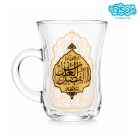 نیم لیوان دسته دار کمر باریک گلجام باطرح یا ابالفضل العباس (بسته 6 عددی)