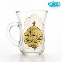 نیم لیوان دسته دار گلجام باطرح یاعلی بن ابیطالب (بسته 6 عددی)