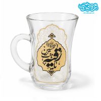 نیم لیوان دسته دار کمر باریک گلجام باطرح یارقیه بنت الحسین (بسته 6 عددی)
