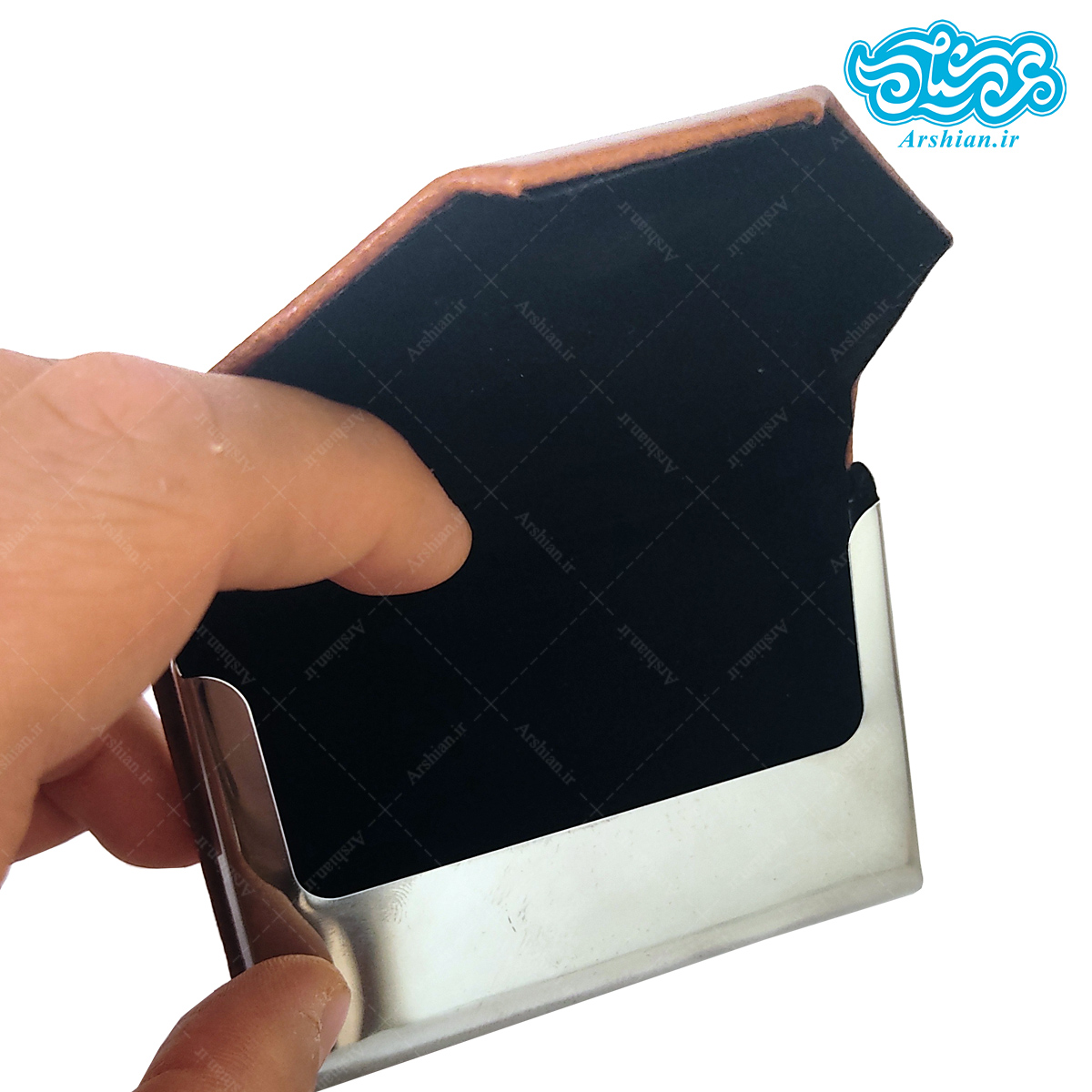 کیف جاکارتی فلزی با روکش چرم