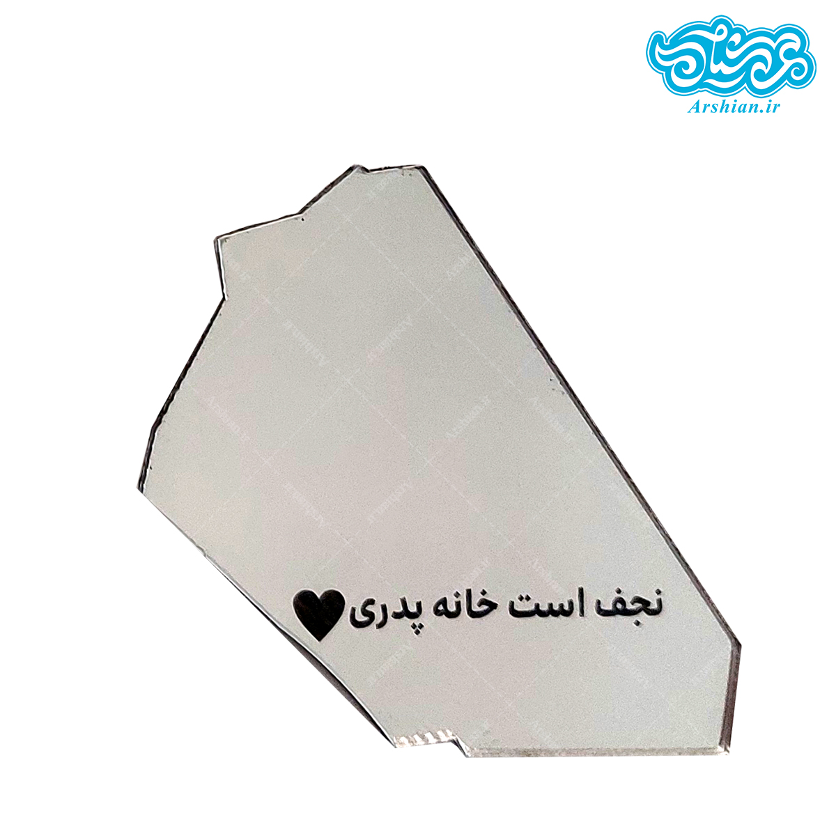 استیکر آینه ای پشت چسبدار با طرح نقشه نجف کدno02