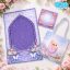 پک جشن تکلیف کیف و سجاده و جانماز مخمل با طرح دخترانه کدkm01