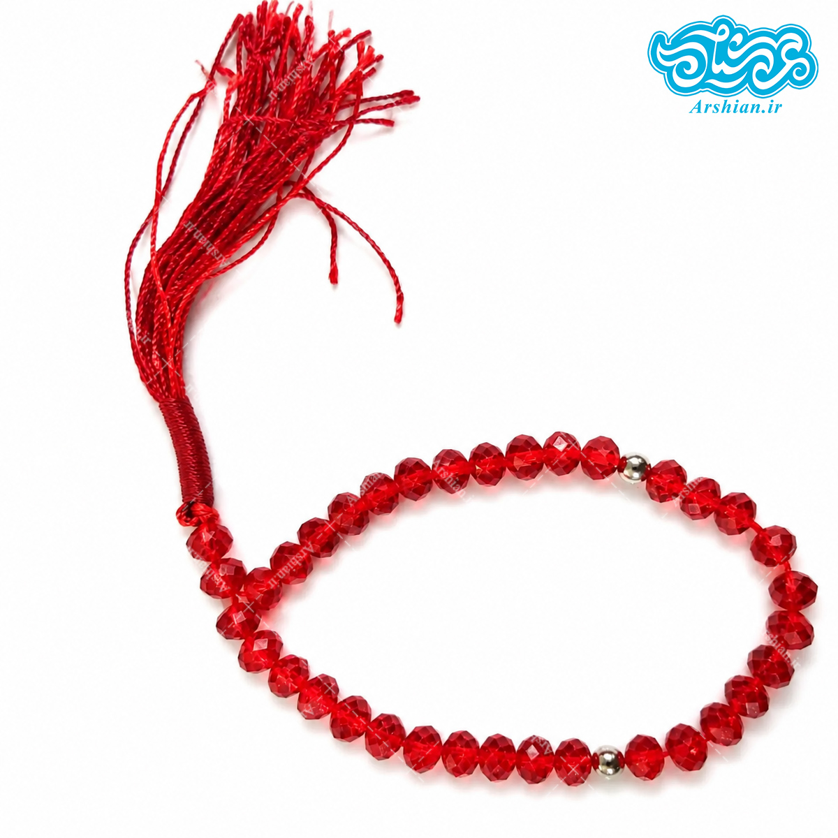 تسبیح 33تایی طرح کریستال رنگی نمره8 کد T8KR33